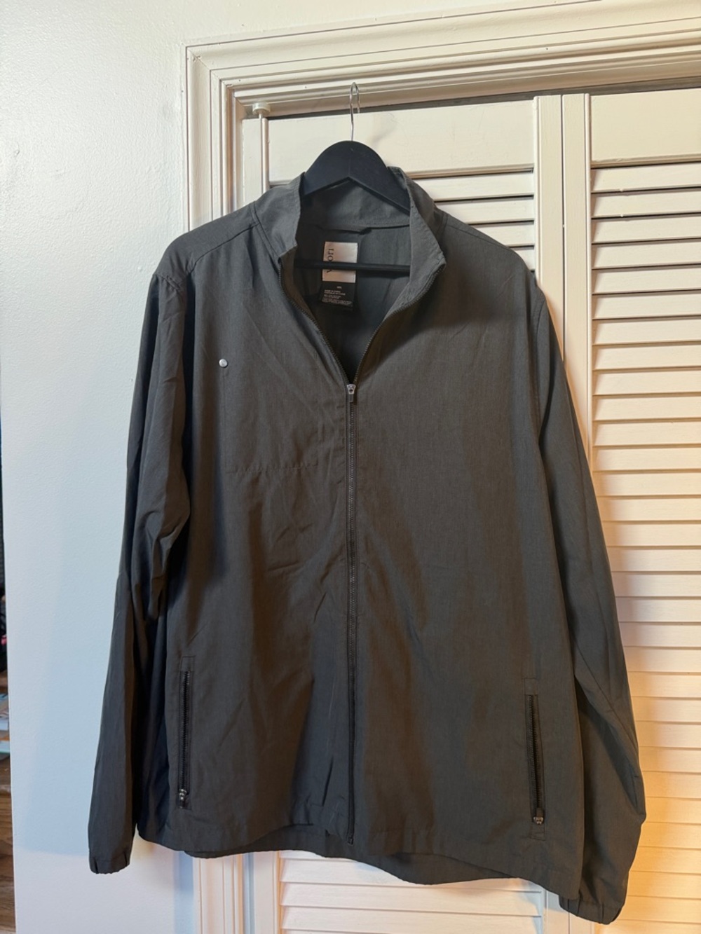 Vuori Venture Slate Gray Lightweight Zip Track Jacket
